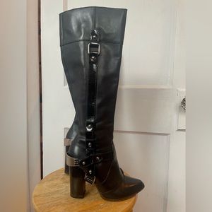 DOLCE & GABBANA 🖤 Black leather knee boots